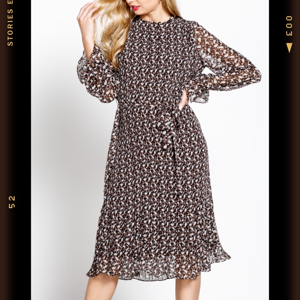 Floral print midi dress